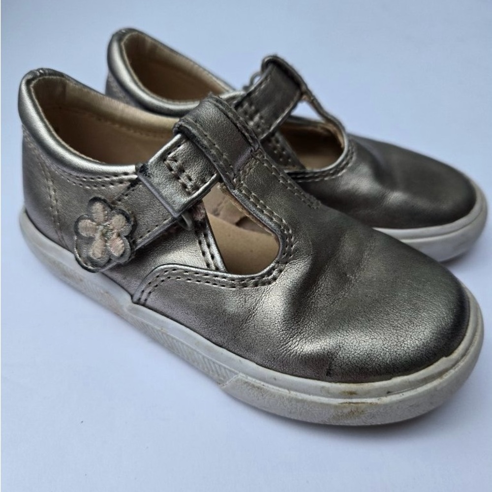Metallic Silver Kids Shoes